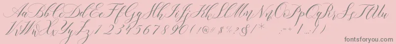 Lorriana Demo-Schriftart – Graue Schriften auf rosa Hintergrund