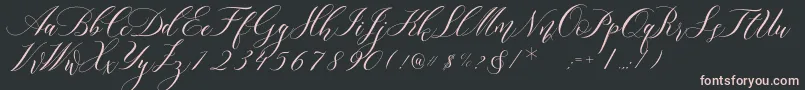 Lorriana Demo-Schriftart – Rosa Schriften auf schwarzem Hintergrund