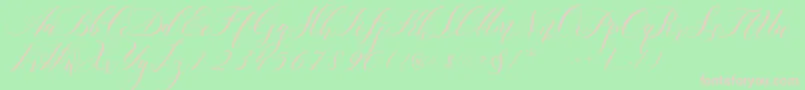 Lorriana Demo-Schriftart – Rosa Schriften auf grünem Hintergrund