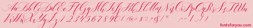 Lorriana Demo Font – Red Fonts on Pink Background