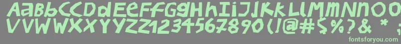 BullerbupapercutBoldoblique Font – Green Fonts on Gray Background