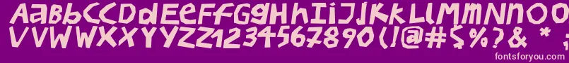 BullerbupapercutBoldoblique Font – Pink Fonts on Purple Background