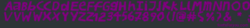 BullerbupapercutBoldoblique Font – Purple Fonts on Black Background