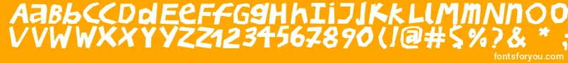 BullerbupapercutBoldoblique Font – White Fonts on Orange Background