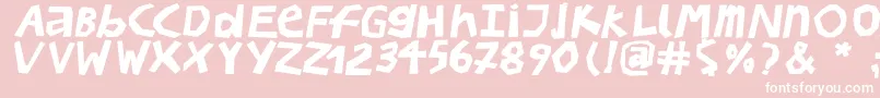 BullerbupapercutBoldoblique Font – White Fonts on Pink Background