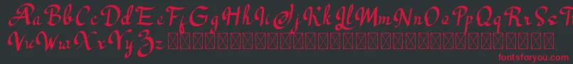 Los Angeles Font – Red Fonts on Black Background