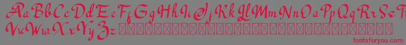 Los Angeles Font – Red Fonts on Gray Background