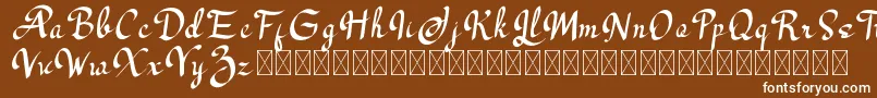 Los Angeles Font – White Fonts on Brown Background