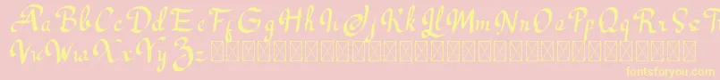 Los Angeles Font – Yellow Fonts on Pink Background