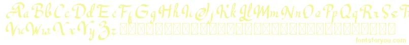 Los Angeles Font – Yellow Fonts on White Background
