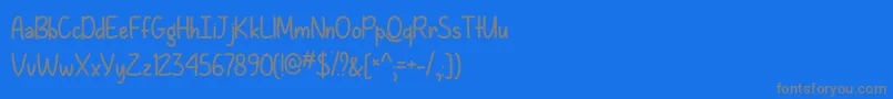 Losing Grip   Font – Gray Fonts on Blue Background
