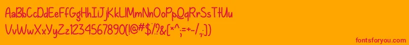 Losing Grip   Font – Red Fonts on Orange Background
