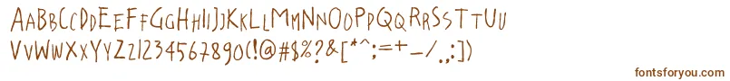 Шрифт lossboom – коричневые шрифты на белом фоне