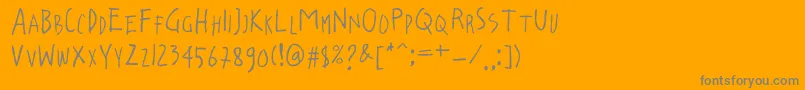lossboom Font – Gray Fonts on Orange Background