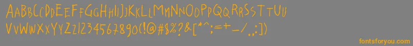 lossboom Font – Orange Fonts on Gray Background