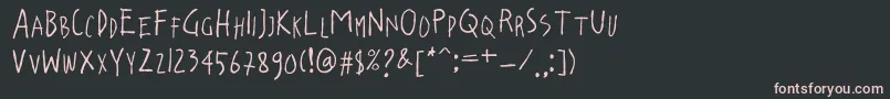 lossboom Font – Pink Fonts on Black Background