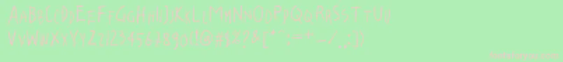 lossboom-fontti – vaaleanpunaiset fontit vihreällä taustalla