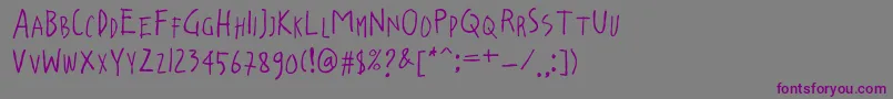 Шрифт lossboom – фиолетовые шрифты на сером фоне