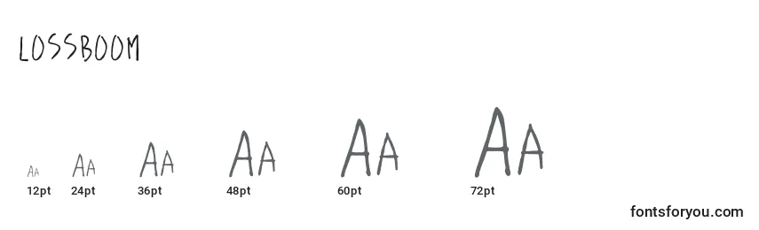 Lossboom Font Sizes