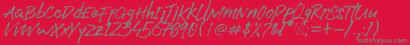 Lost Rock Font – Gray Fonts on Red Background