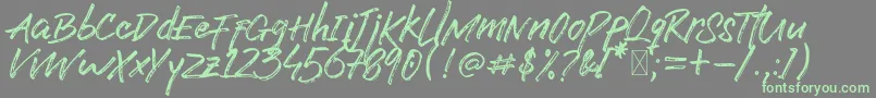Lost Rock-Schriftart – Grüne Schriften auf grauem Hintergrund