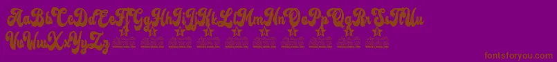 Lost Sunset Personal Use Font – Brown Fonts on Purple Background