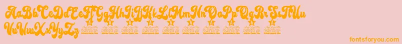 Lost Sunset Personal Use Font – Orange Fonts on Pink Background