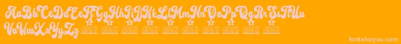 Lost Sunset Personal Use Font – Pink Fonts on Orange Background