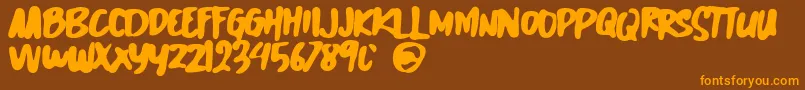 Lost World Font – Orange Fonts on Brown Background