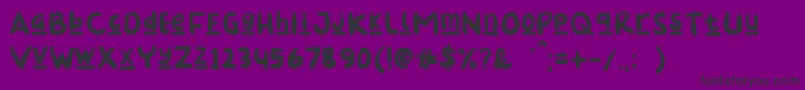 フォントLoster – 紫の背景に黒い文字