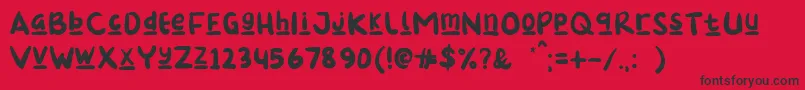 Loster Font – Black Fonts on Red Background