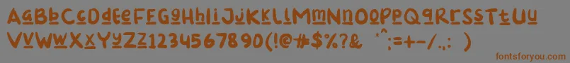 Loster Font – Brown Fonts on Gray Background