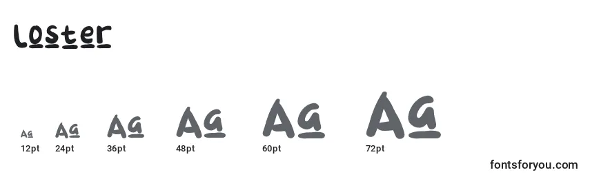 Loster Font Sizes