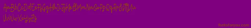 Lostera Font – Brown Fonts on Purple Background