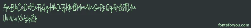 Lostera Font – Green Fonts on Black Background