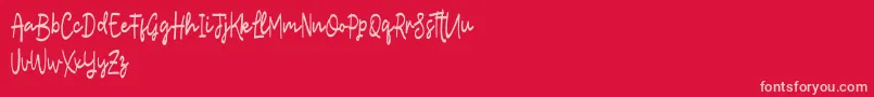 Lostera Font – Pink Fonts on Red Background