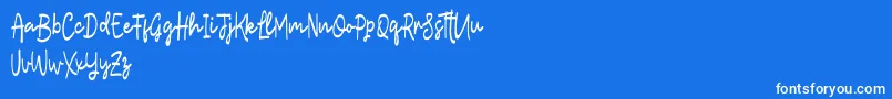 Lostera Font – White Fonts on Blue Background