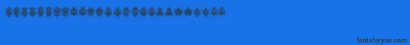 LostinSpace Font – Black Fonts on Blue Background