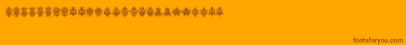 LostinSpace-Schriftart – Braune Schriften auf orangefarbenem Hintergrund