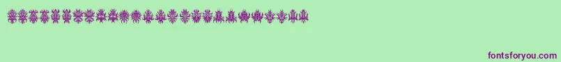 LostinSpace Font – Purple Fonts on Green Background