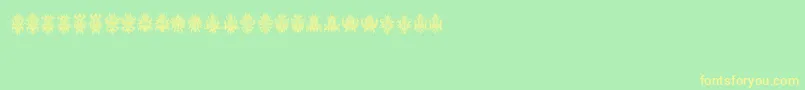 LostinSpace Font – Yellow Fonts on Green Background