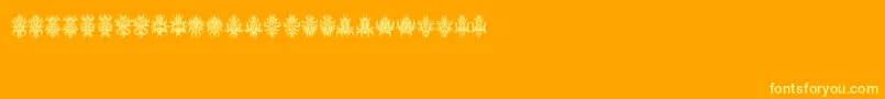 LostinSpace Font – Yellow Fonts on Orange Background