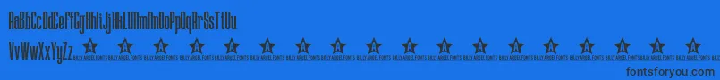 LOSTW    Font – Black Fonts on Blue Background