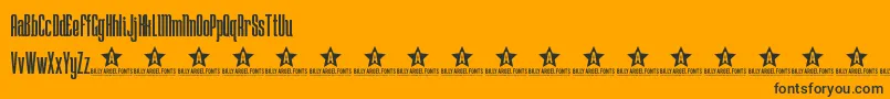LOSTW    Font – Black Fonts on Orange Background