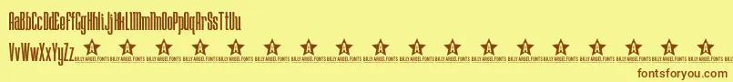 LOSTW    Font – Brown Fonts on Yellow Background