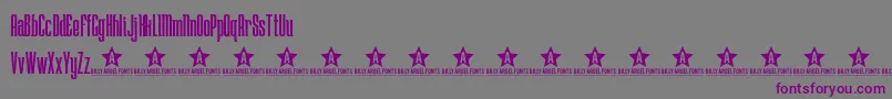 LOSTW   -Schriftart – Violette Schriften auf grauem Hintergrund