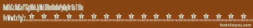 LOSTW    Font – White Fonts on Brown Background
