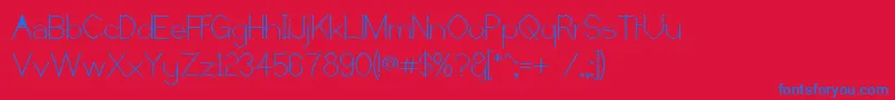 CastorgateRough Font – Blue Fonts on Red Background