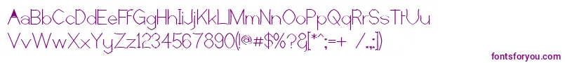 Czcionka CastorgateRough – fioletowe czcionki