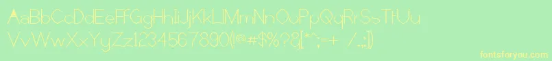 CastorgateRough Font – Yellow Fonts on Green Background